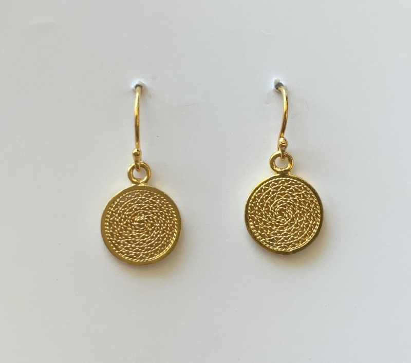 Meli Extra Small Gold Earring Filigree